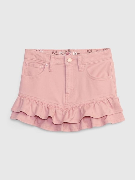 Pink LoveShackFancy Girls Denim Mini Skirt (P99255) | £35