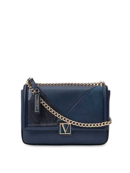 Midnight Blue Victoria Medium Shoulder Bag (Q01704) | £65