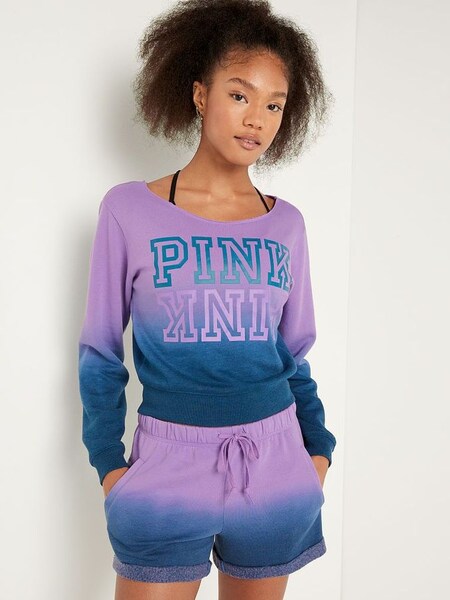 Amethyst Orchid And Blue Coral Dip Dye Everyday Lounge Heritage Short (Q03490) | £30