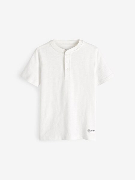 White Soft Polo Button Short Sleeve T-Shirt (Q06790) | £12
