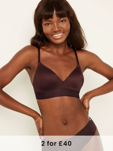 Burnt Umber Brown Smooth Lightly Lined Non Wired T-Shirt Bra (Q08344) | £29
