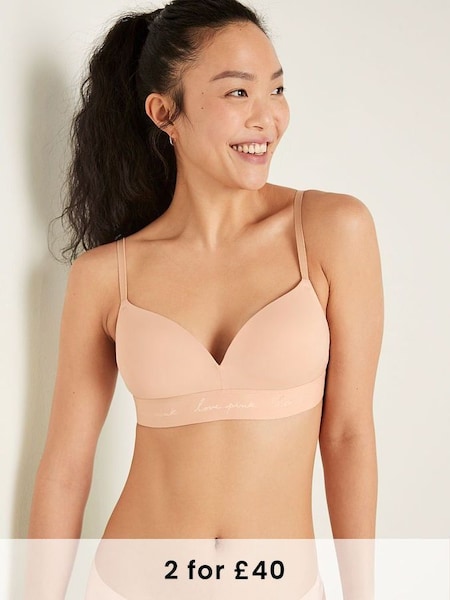 Champagne Nude Non Wired Push Up Smooth T-Shirt Bra (Q08346) | £29