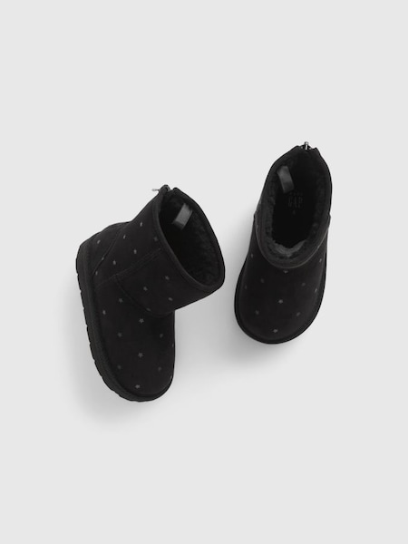 Black Cosy Star Boots (Q10026) | £25