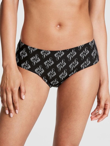 Pure Black Script Print Hipster Period Pant Knickers (Q11187) | £14