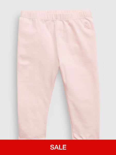 Pink Organic Cotton Ruffle Leggings (Q13370) | £6
