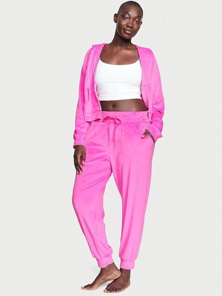 Pink Berry Graphic Pink Velour Jogger (Q13765) | £45