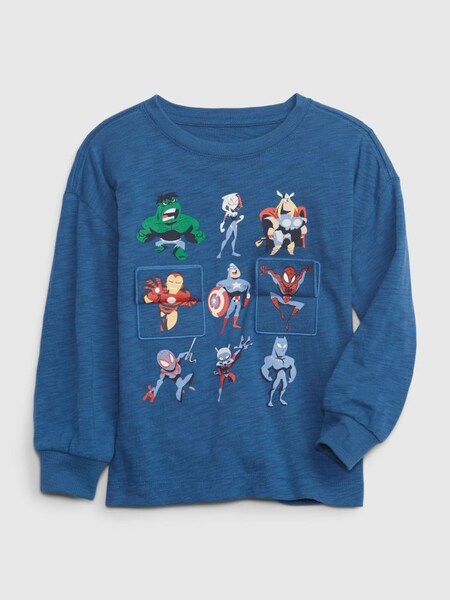 Blue Marvel Avengers Marvel Avengers Graphic Long Sleeve T-Shirt (Q13830) | £18