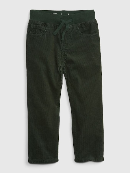 Green Pull On Slim Corduroy Trousers (Q13833) | £25