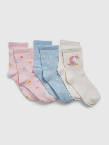 Blue Unicorn Crew Socks 3-Pack (Q15511) | £8