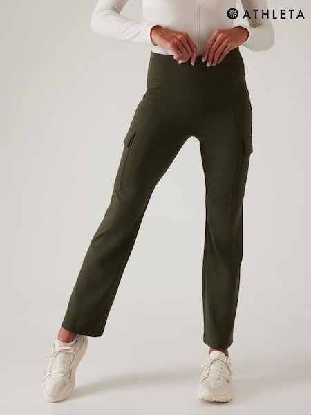 Athleta Green Delancey Straight Cargo Trousers (Q18879) | £135