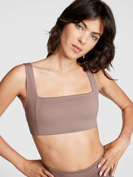 Iced Coffee Brown Non Wired Lightly Lined Sports Bra (Q19771) | £26