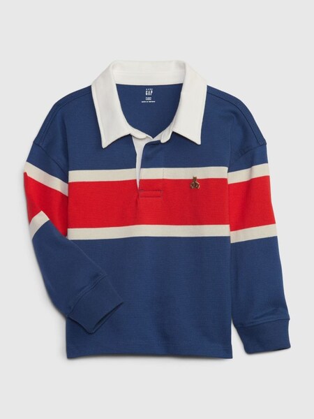 Blue Logo Polo Long Sleeve Shirt (Q20192) | £20