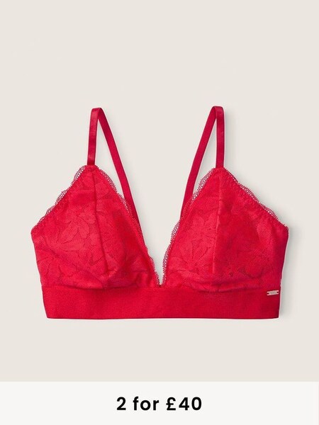 Red Pepper Lace Unlined Triangle Bralette (Q20409) | £26