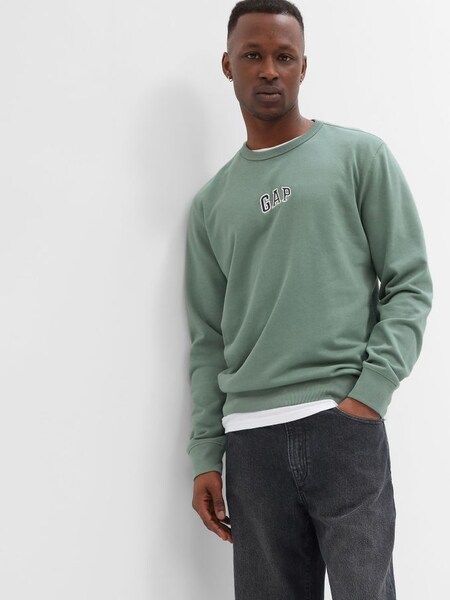 Green Logo Crew Neck Long Sleeve Sweatshirt (Q21050) | £35