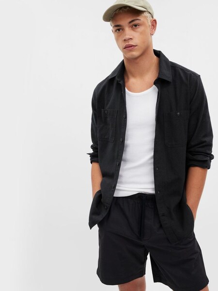 Black Buttoned Utility Shirt (Q21051) | £40