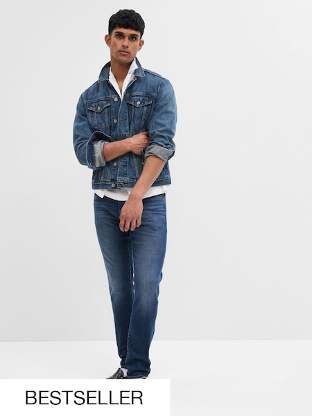 Blue Stretch Slim Fit Soft Wear Washwell Jeans (Q21075) | £50