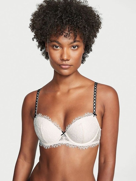 White Lace Lightly Lined Demi Bra (Q21601) | £29