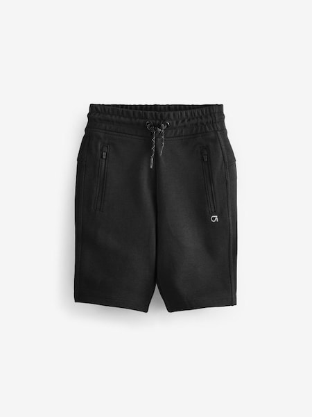 Black Pull On Zip Pocket Jogger Shorts (Q21769) | £12
