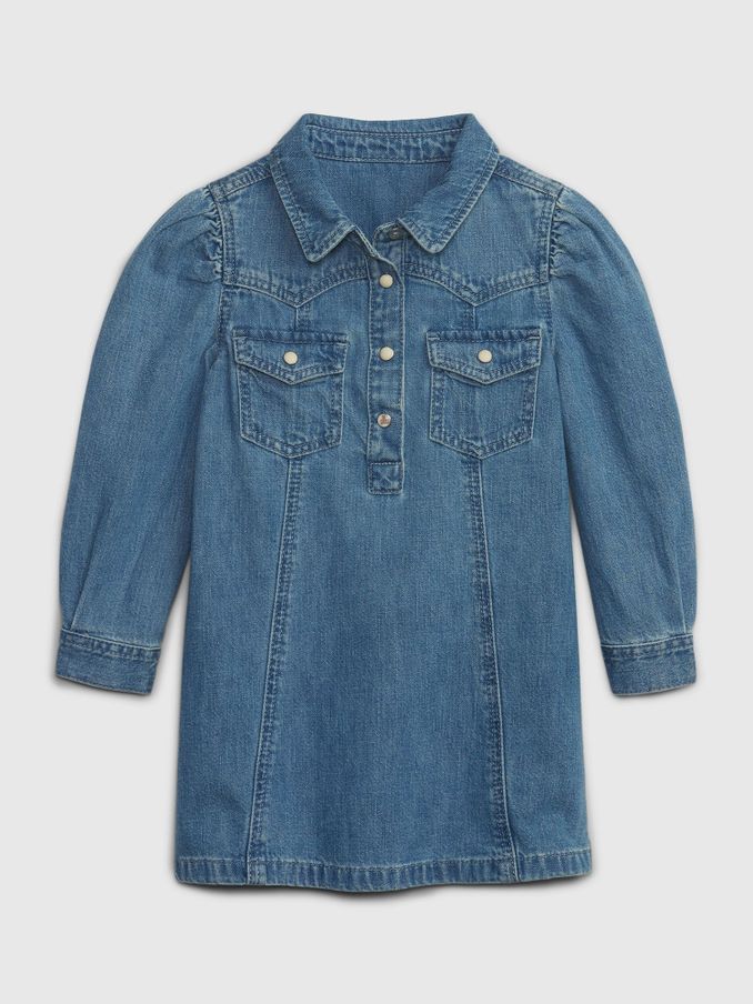 Buy Girls Long Sleeve Denim Dresses Online Gap UK