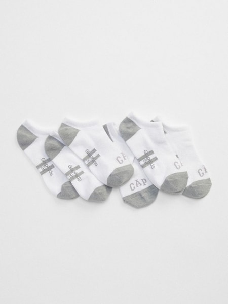 White Logo Ankle Socks 3-Pack (Q23425) | £8