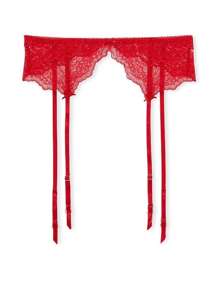 Lipstick Red Lace Suspenders (Q24523) | £35
