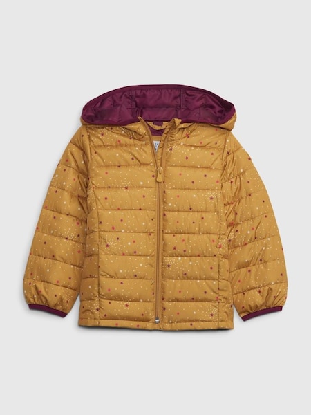 Yellow Print Water Resistant Recycled Lightweight Puffer Jacket (Q26404) | £35