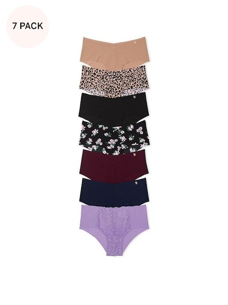 Black/Nude/Blue/Purple Cheeky No Show Knickers Multipack (Q26462) | £35