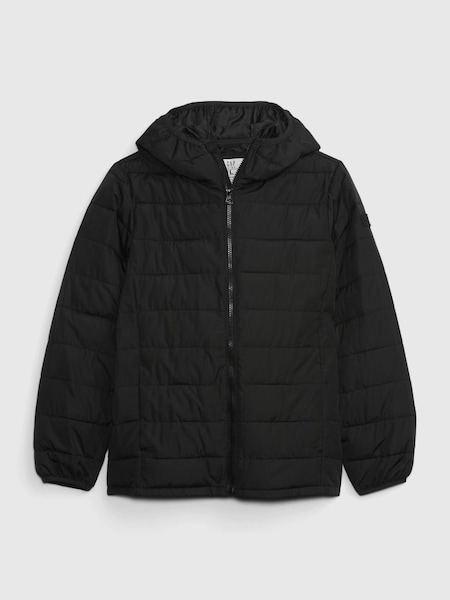 Black Resistant Recycled Lightweight Puffer Jacket (Q26551) | £35