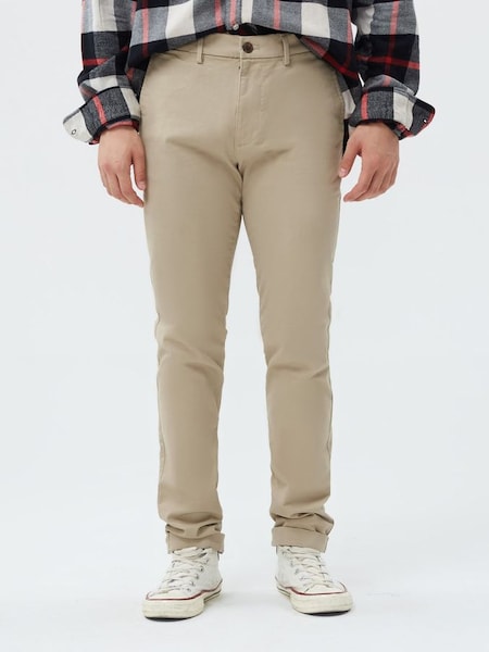 Beige Chinos in Skinny Fit with Washwell (Q28320) | £40