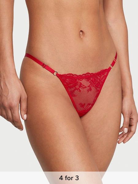 Lipstick Red Lace G String Knickers (Q28681) | £14