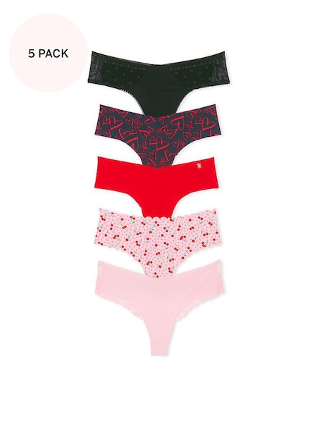 Black/Red/Pink Thong Knickers Multipack (Q28786) | £25