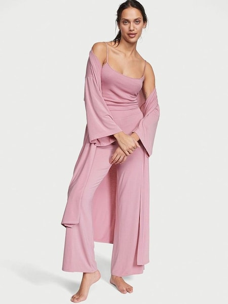 Dusk Mauve Pink Modal Three Piece Pyjama Set (Q29037) | £69