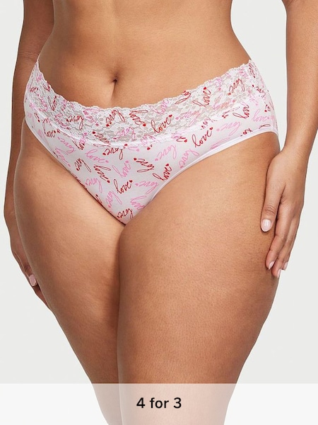 Tossed Love Pink Lace Waist Hipster Knickers (Q29281) | £9