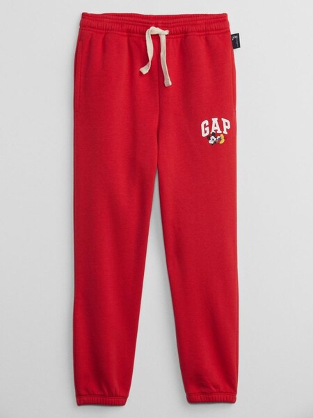 Red Disney Mickey Mouse Logo Pull-On Joggers (Q29897) | £20