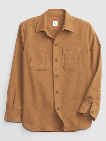 Brown Long Sleeve Flannel Shirt (Q29901) | £20