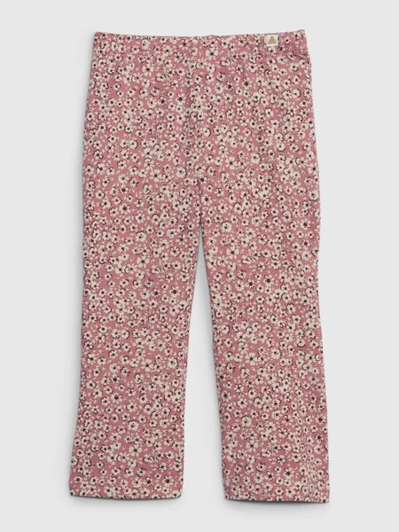 Pink Organic Cotton Floral Flare Leggings (Q29938) | £8