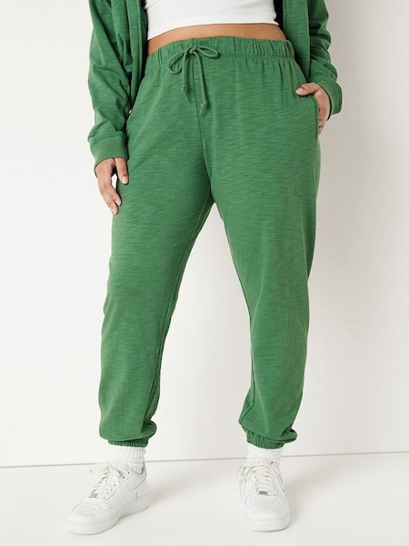 Forest Pine Green Cotton Slub Pants (Q30289) | £30
