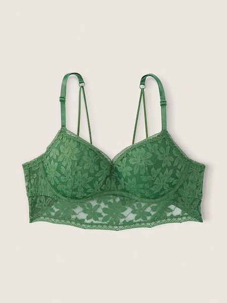 Forest Pine Green Lace PushUp Bralette (Q30470) | £14