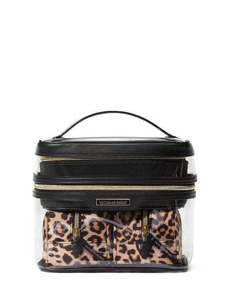 Luxe Leopard Brown 4 in 1 Cosmetic Bag (Q30725) | £45
