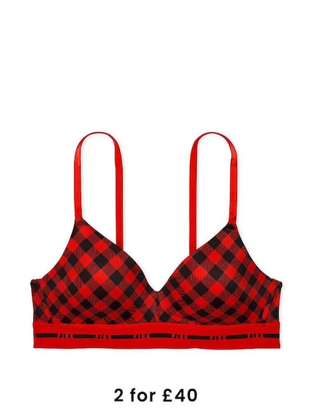 Red Pepper Tartan Non Wired Lightly Lined Smooth T-Shirt Bra (Q31504) | £29 - £30
