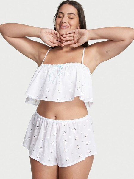 White Lace Cami Pyjama Set (Q33417) | £18