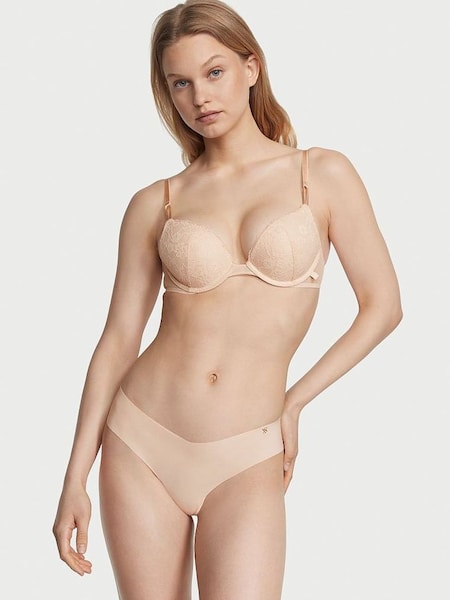 Champagne Nude Sexy Tee Posey Lace Push-Up Bra (Q34146) | £35