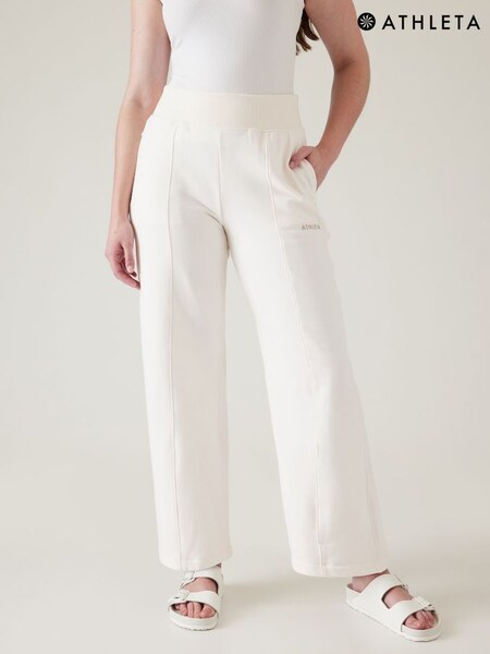 Athleta Cream Straight Leg Sweatpant Joggers (Q34521) | £85