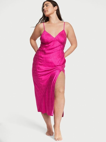 Fuchsia Frenzy Pink Lace Icon Slip Dress (Q34970) | £69