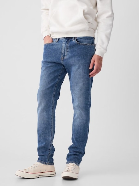 Dark Wash Blue Slim Fit Taper Flex Jeans (Q35321) | £45