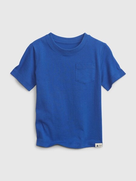 Mid Blue Pocket Short Sleeve Crew Neck T-Shirt (Q35353) | £6