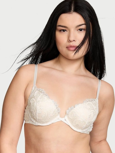 Coconut White Boho Floral Push Up Bra (Q35934) | £65