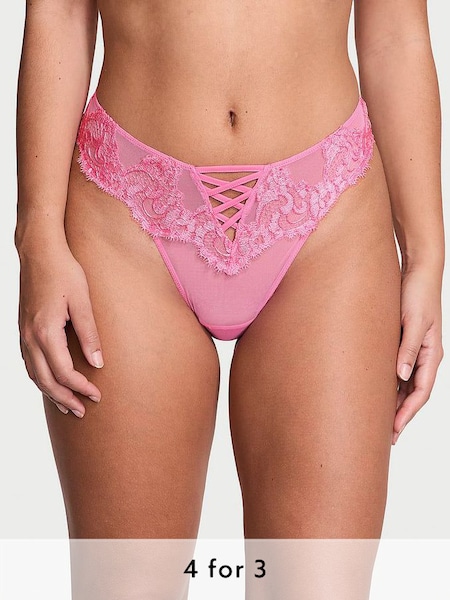 Tickled Pink Boho Floral Brazilian Embroidered Knickers (Q35939) | £20
