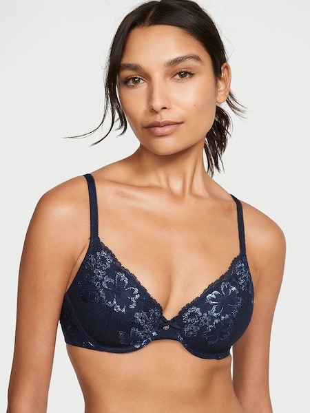 Noir Navy  Lace Lightly Lined Full Cup Bra (Q37749) | £39