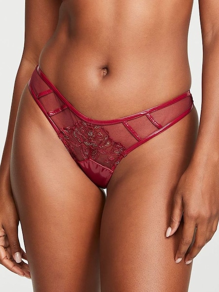 Red Lacquer Patent Thong Knickers (Q38360) | £17
